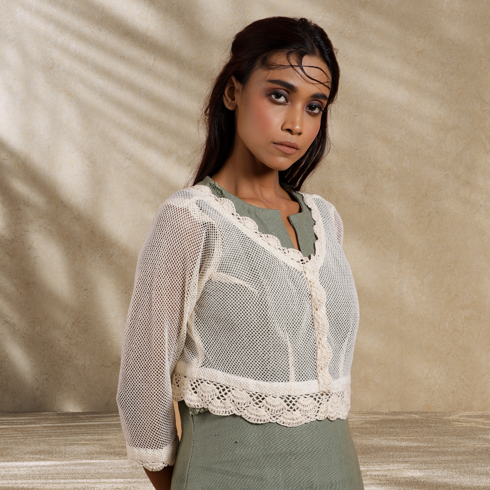 Cotton Mesh Top | Meticulously Hand Crafted | A Stylish Accessory Jacket
