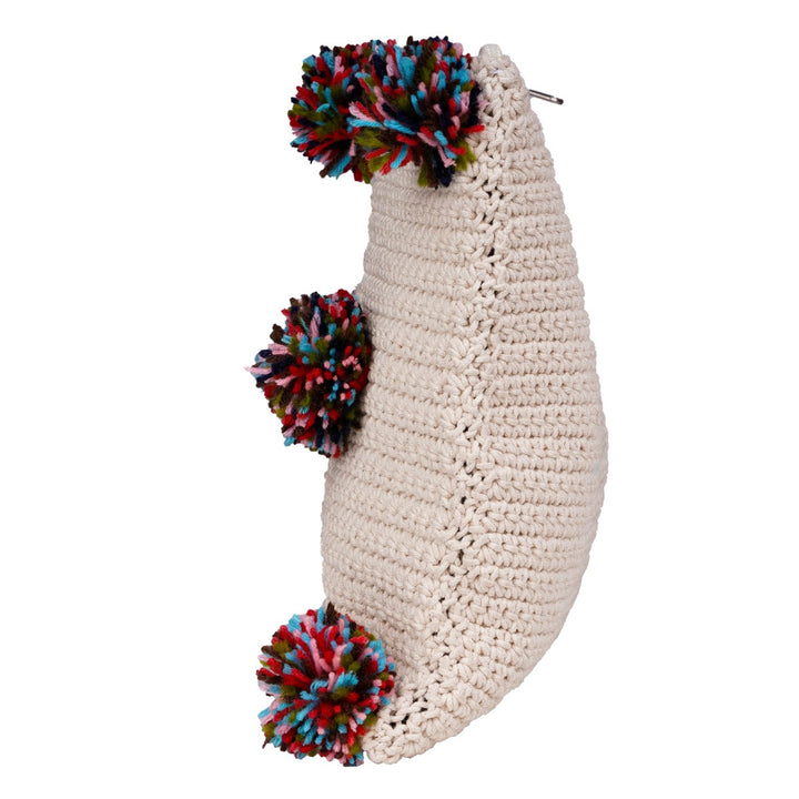 Rectangular Clutch/Pouch Bag | Hand-Crochet | Cotton Yarn | Off White