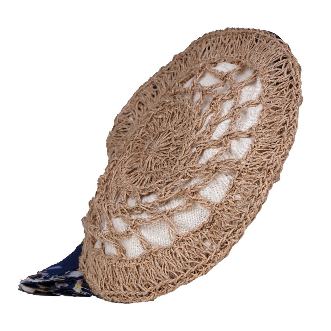 Hand-Crafted Jaali Round Pouch | Hand-Crochet with Jute Yarn | Brown