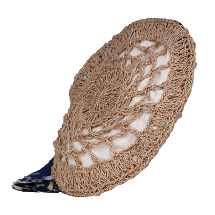 Hand-Crafted Jaali Round Pouch | Hand-Crochet with Jute Yarn | Brown