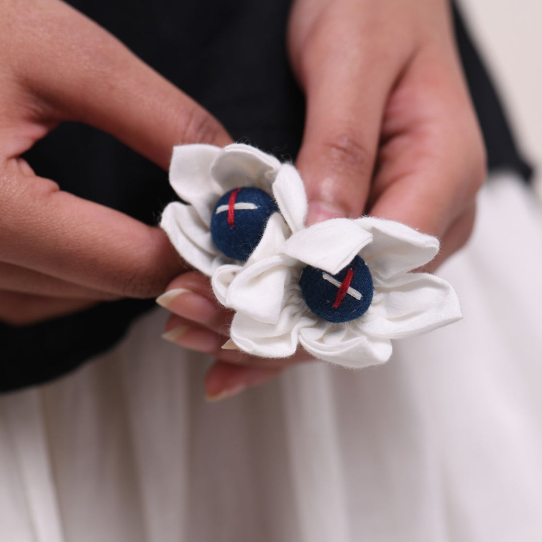 Feminine White Skirt | Beautiful Scallop & Patchwork | Cotton Muslin | Relaxed Fit