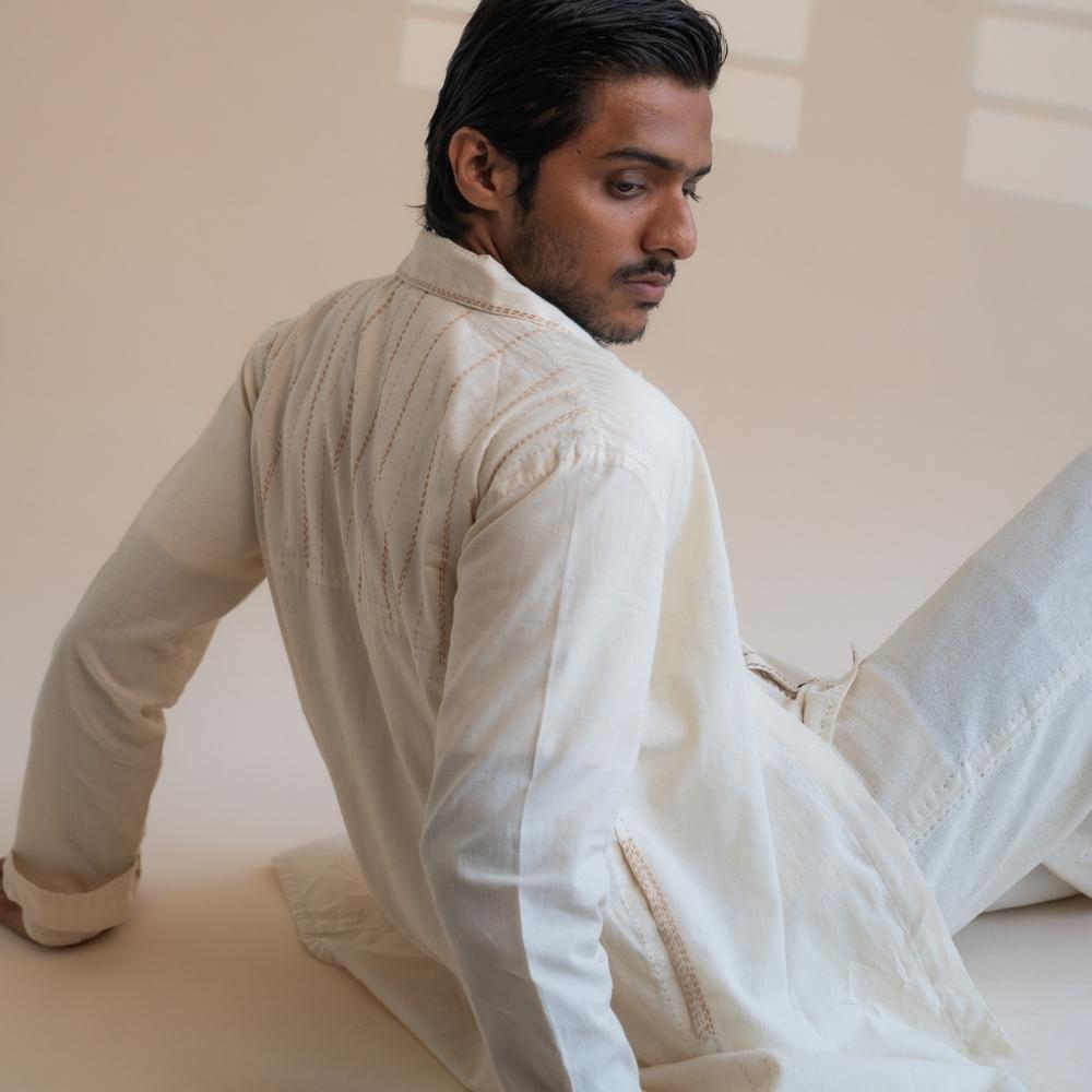 Fluid Overlay for Him & Her | Multi-Purposed Design | Kantha Embroidered