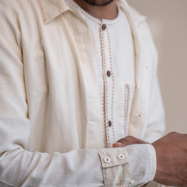 Fluid Overlay for Him & Her | Multi-Purposed Design | Kantha Embroidered