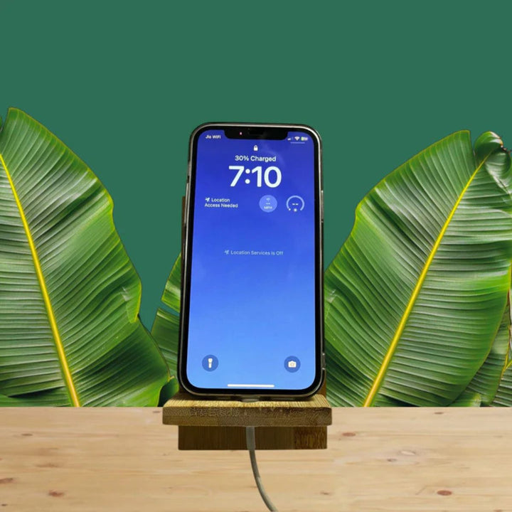 Hand-Crafted Bamboo Mobile Stand | Sleek, Durable & Versatile Design