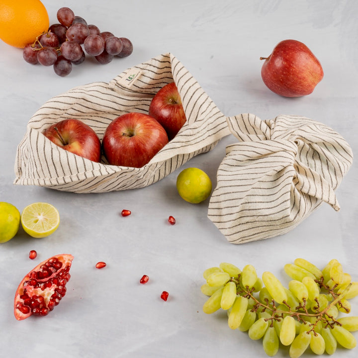 Bento Bags | Food Storage | Kala Cotton Make | Assorted Prints | Set of 2