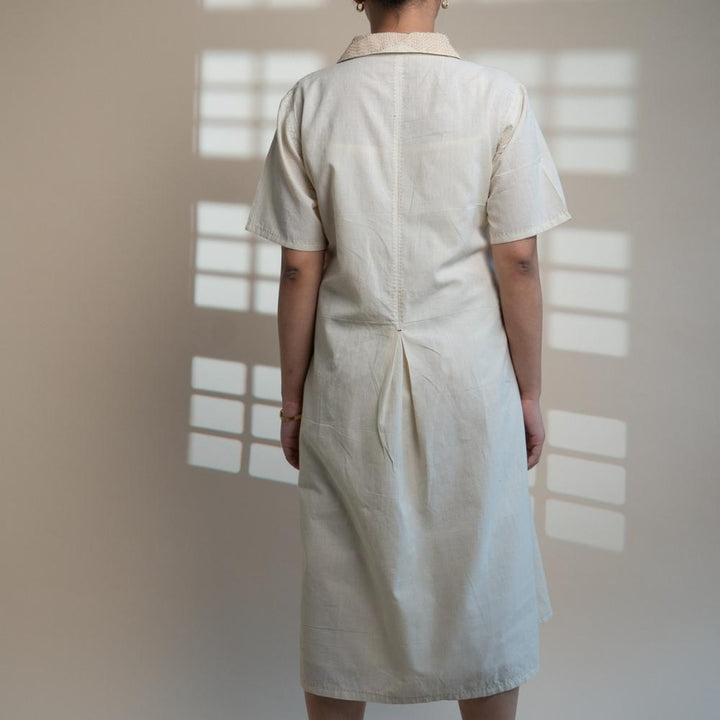 Ivory A Line Dress | Understated Classic Appeal | Kantha Crafted