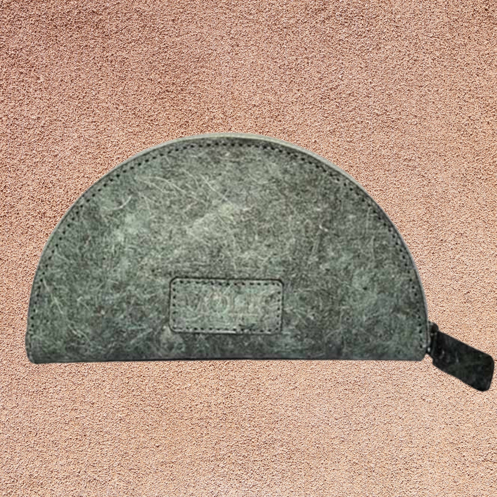 Olive Crescent Clutch | Made of Coconut Leather | Unique | Stylish