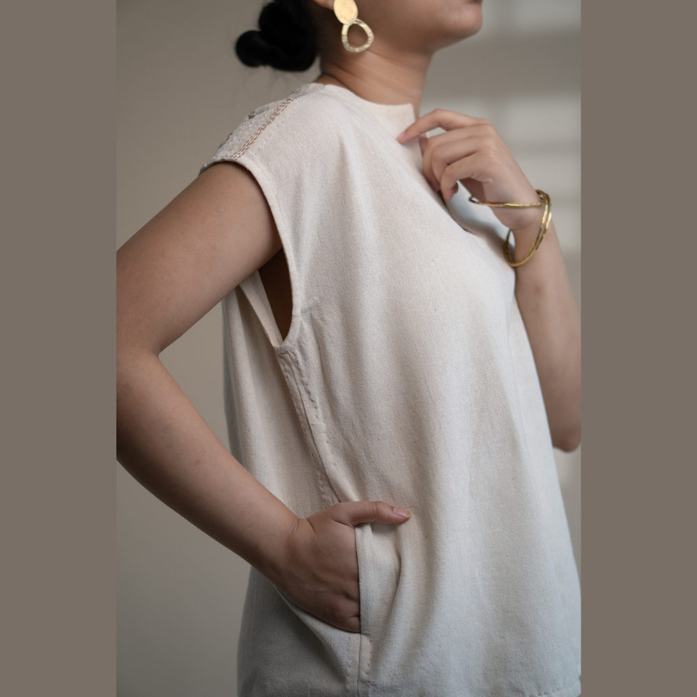 Multi-Purpose Blouse / Top | Everyday Essential | Detailed in Kantha