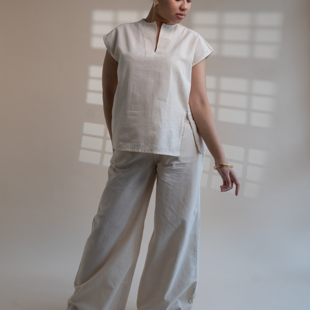 Multi-Purpose Blouse / Top | Everyday Essential | Detailed in Kantha