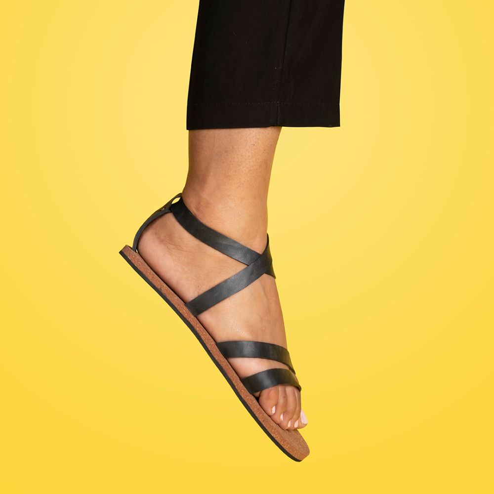 Toe Strap Cork Sandal for Women | Long-Lasting Durability | Brown & Black