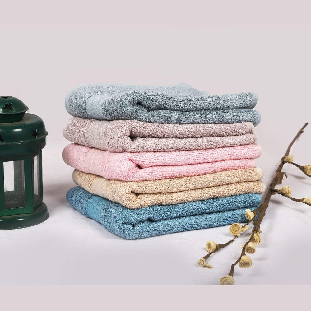 Premium Quality Bamboo Hand Towel | Gentle & Soft Fabric | Blue | Set Of 2