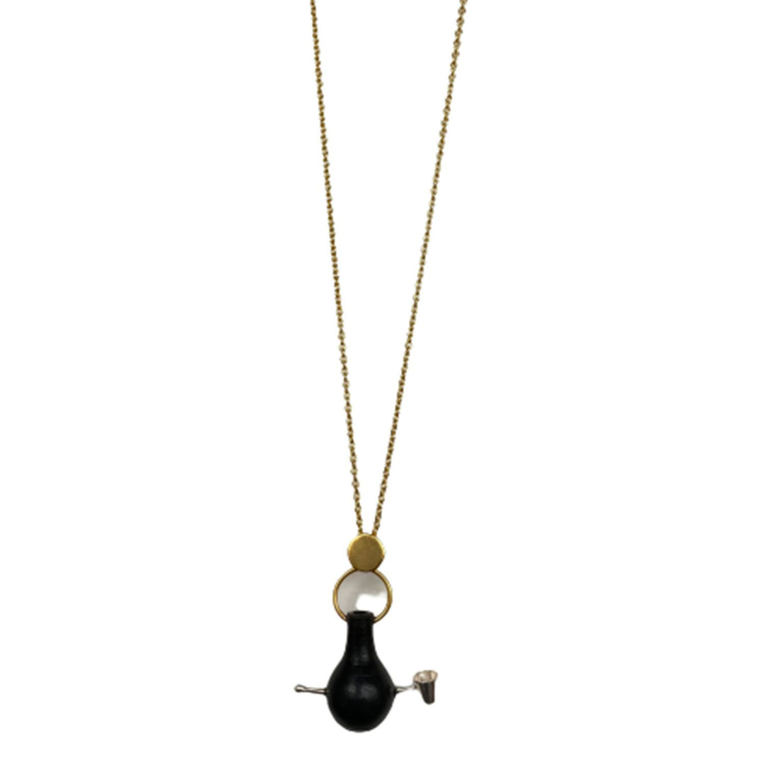 Pyau Pendant Neckpiece | 22kt Gold Plated | Artistic | Unique Necklace | Hand-Crafted
