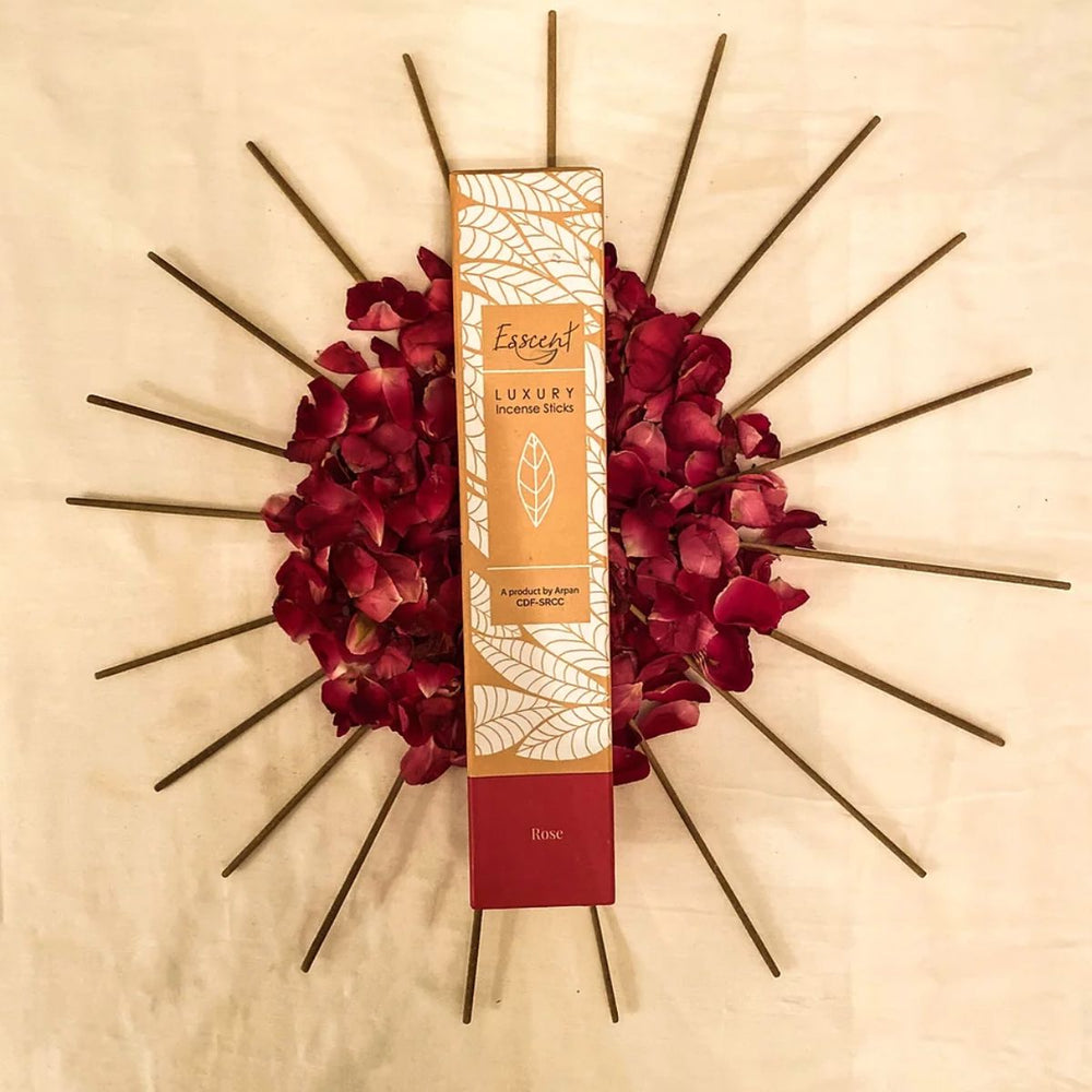 Rose Incense Stick, Hand-Rolled, No charcoal Fumes, Aromatic, Love Incense Sticks, Rose Aroma