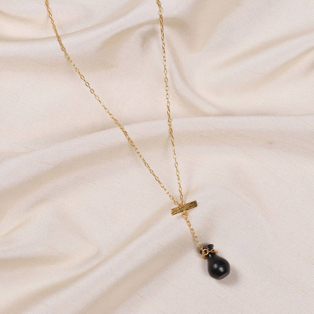 Sikahar Statement Pendant Neckpiece | Classic Jewellery | Black Pottery Crafted
