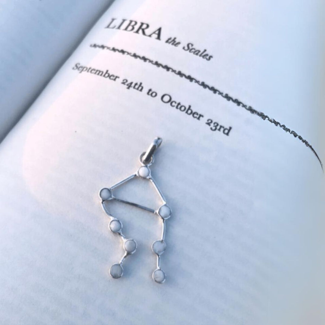 Hand-Crafted Libra Constellation Pendant | Exclusive Silver Jewellery