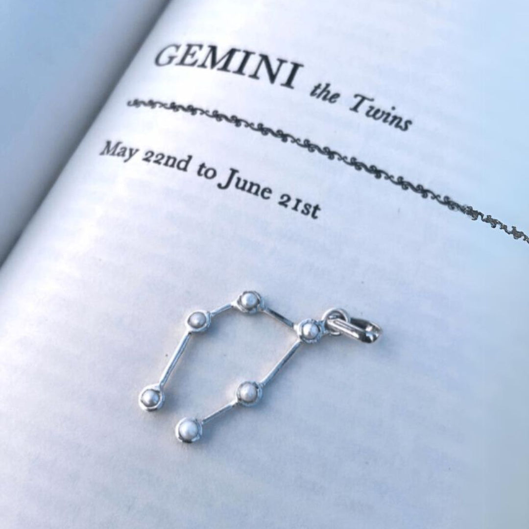 Gemini Constellation Pendant | Unique Silver Jewellery | Cosmic Charm