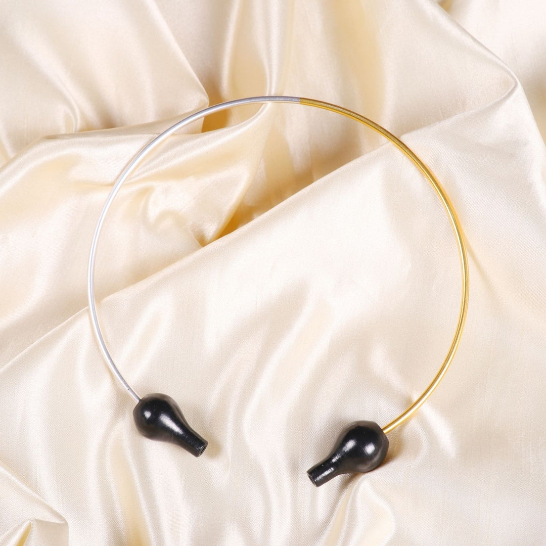 Silver & Gold Choker | 22kt Gold & 925 Silver Plated | Minimalistic | Statement Necklace