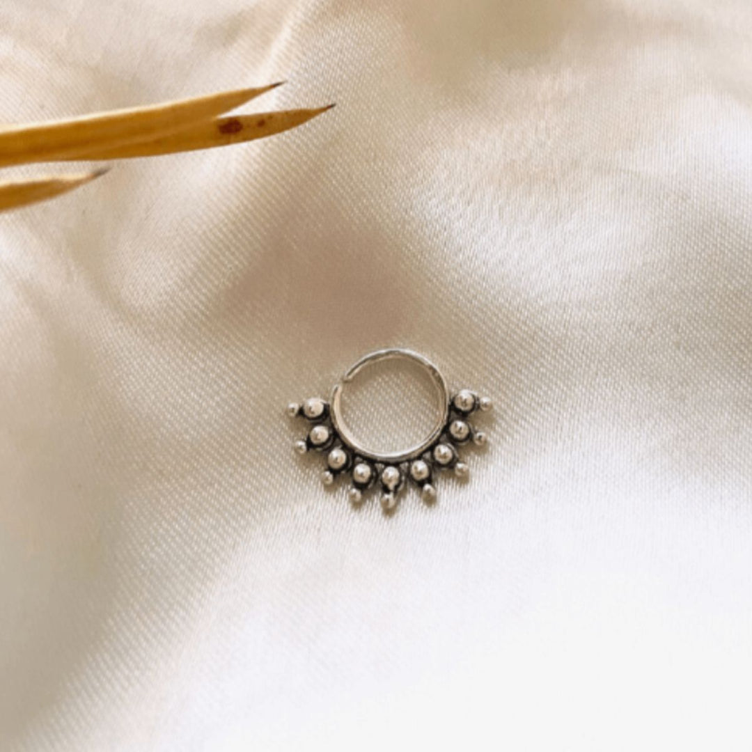 Surya Nose/Septum Ring | Silver Jewellery | Hand-Crafted | Exquisite Design
