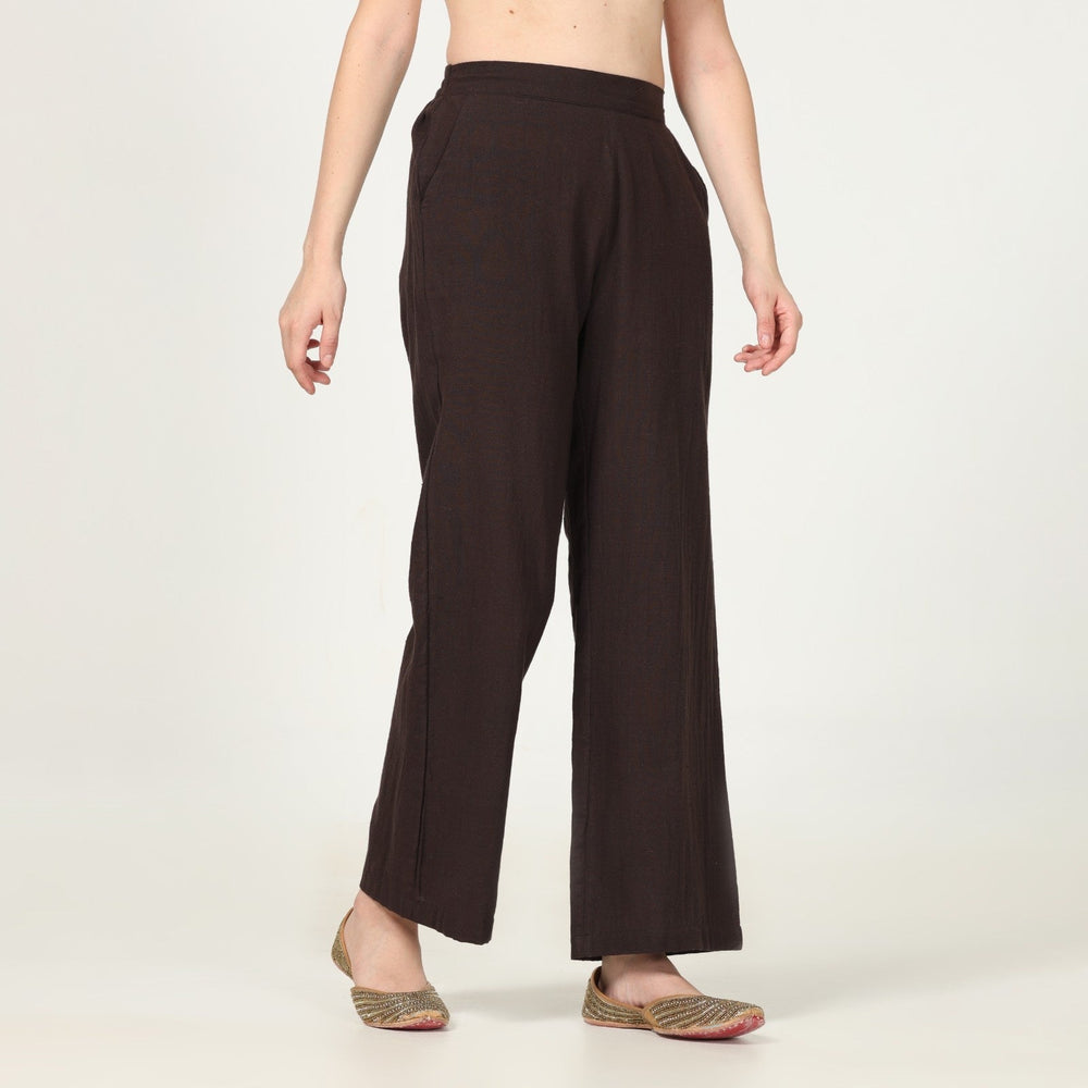 Women's Coffee Brown Straight Fit Pant | Cotton | Everyday Wear