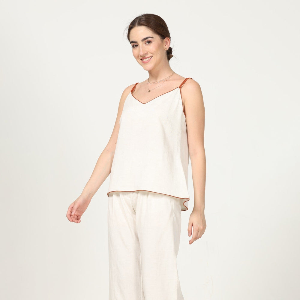 Off-White Women's Slip On Top | Cotton | Everyday Comfy Wear