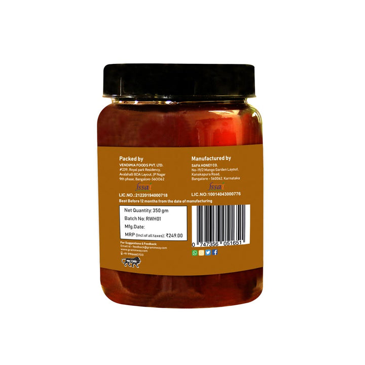 Raw Wild Honey | Natural & Unprocessed | Ethically Extracted | 350 GM