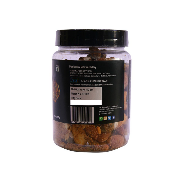 Spicy Trail Mix of Dry Fruits | Anytime Anywhere Healthy Snacks | Bottle of 150 GM