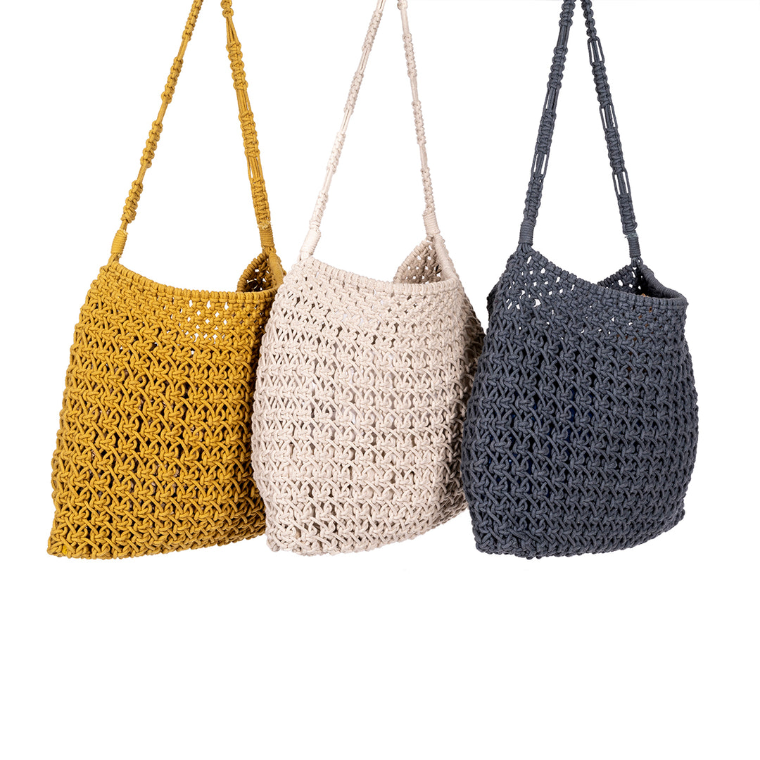 Totally Classic Hand-Knotted Tote | Artistic | Hand-Crafted | Macramé