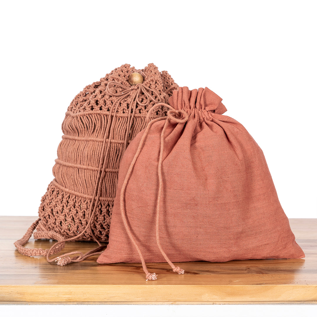 Summer Bloom Hand-Knotted Back Pack | Artistic| Hand-Crafted | Macramé