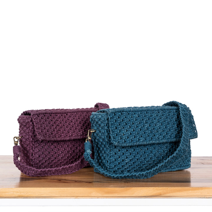 A Boxy Affair Hand-Knotted Bag | Artistic | Hand-Crafted | Aesthetic | Macramé