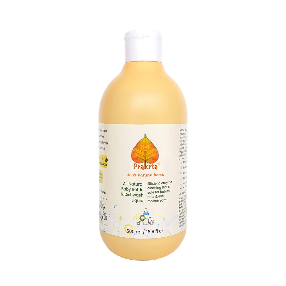 Natural Baby Bottle & Dishwash Liquid | Plant Based | No Toxin | No Residue | 500 ML