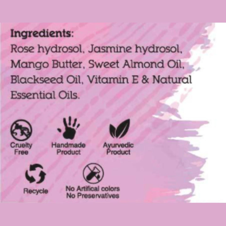 Rose & Jasmine Cleansing Cream | For Normal & Combination Skin | Make Up Remover Face Wash | 40 GM 