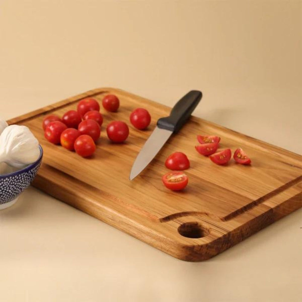 Teakogram Reversible Chopping Board | Teak Wood | Hand-Crafted | Large - 16 Inch