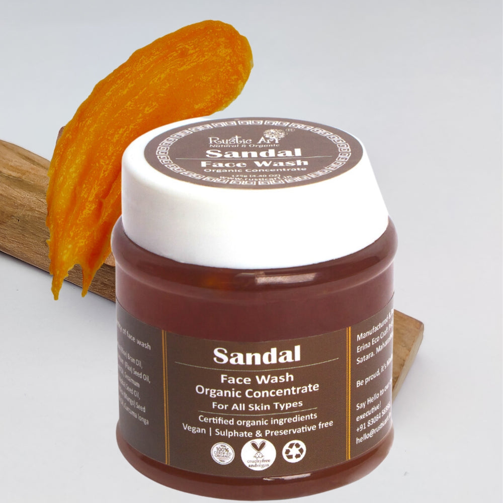 Sandal Face Wash Concentrate | Vegan-Organic-Natural | Reduce Blemishes and De-Tan