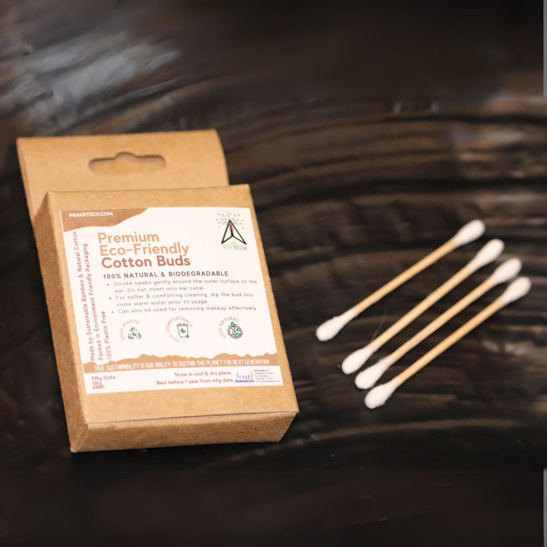 Eco-Friendly Double-tip Cotton Buds | 80 Sticks | All age groups | Set Of 2