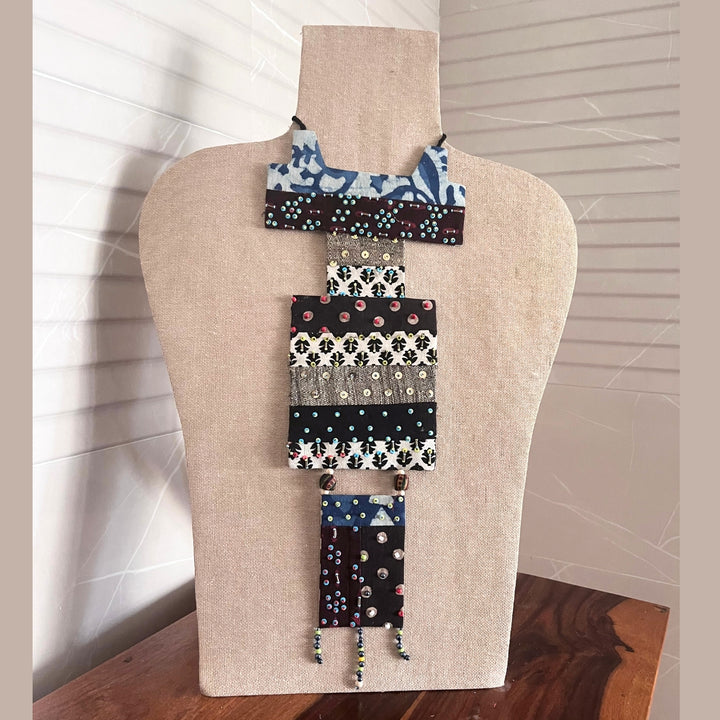 Block Style Necklace For Women | Hand Crafted With Sequin And Beads | Stylish