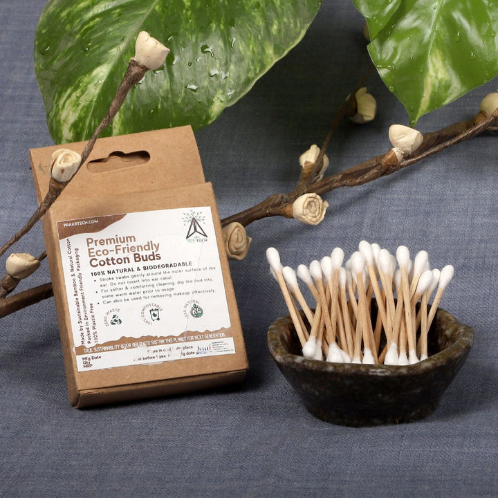 Eco-Friendly Double-tip Cotton Buds | 80 Sticks | All age groups | Set Of 2