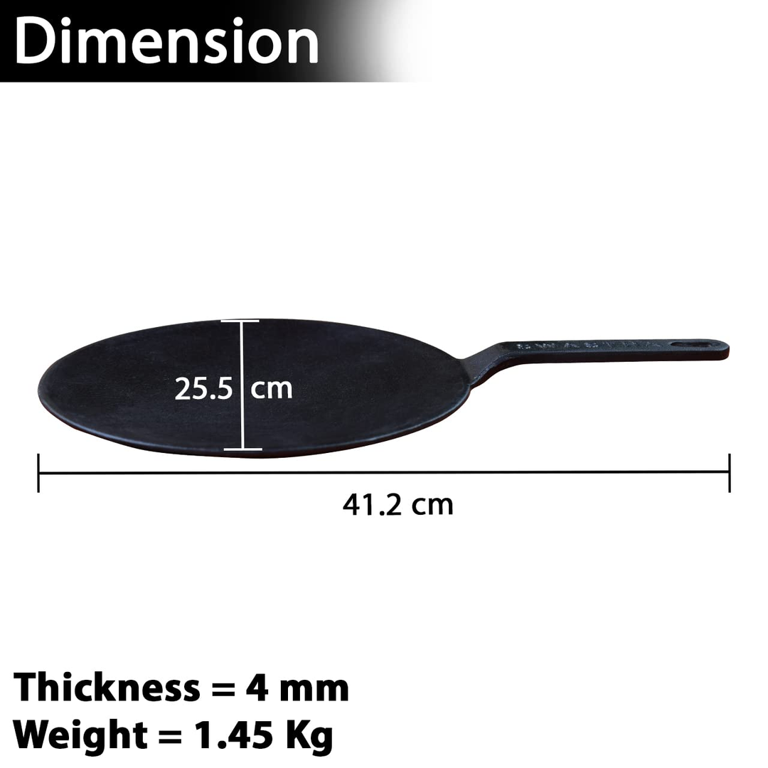 Roti Tawa | Toxin Free Cast Iron | Ready to Use | 10 Inches | Healthy Cooking