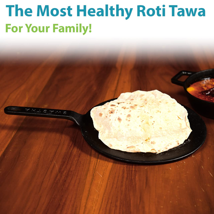 Roti Tawa | Toxin Free Cast Iron | Ready to Use | 10 Inches | Healthy Cooking