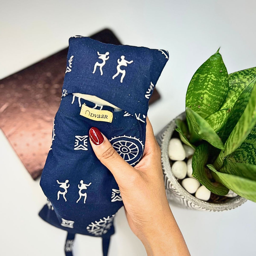 Eye Pillow | Relaxation | Detox Essentials | Buckwheat Hull Filling | Navy Blue 