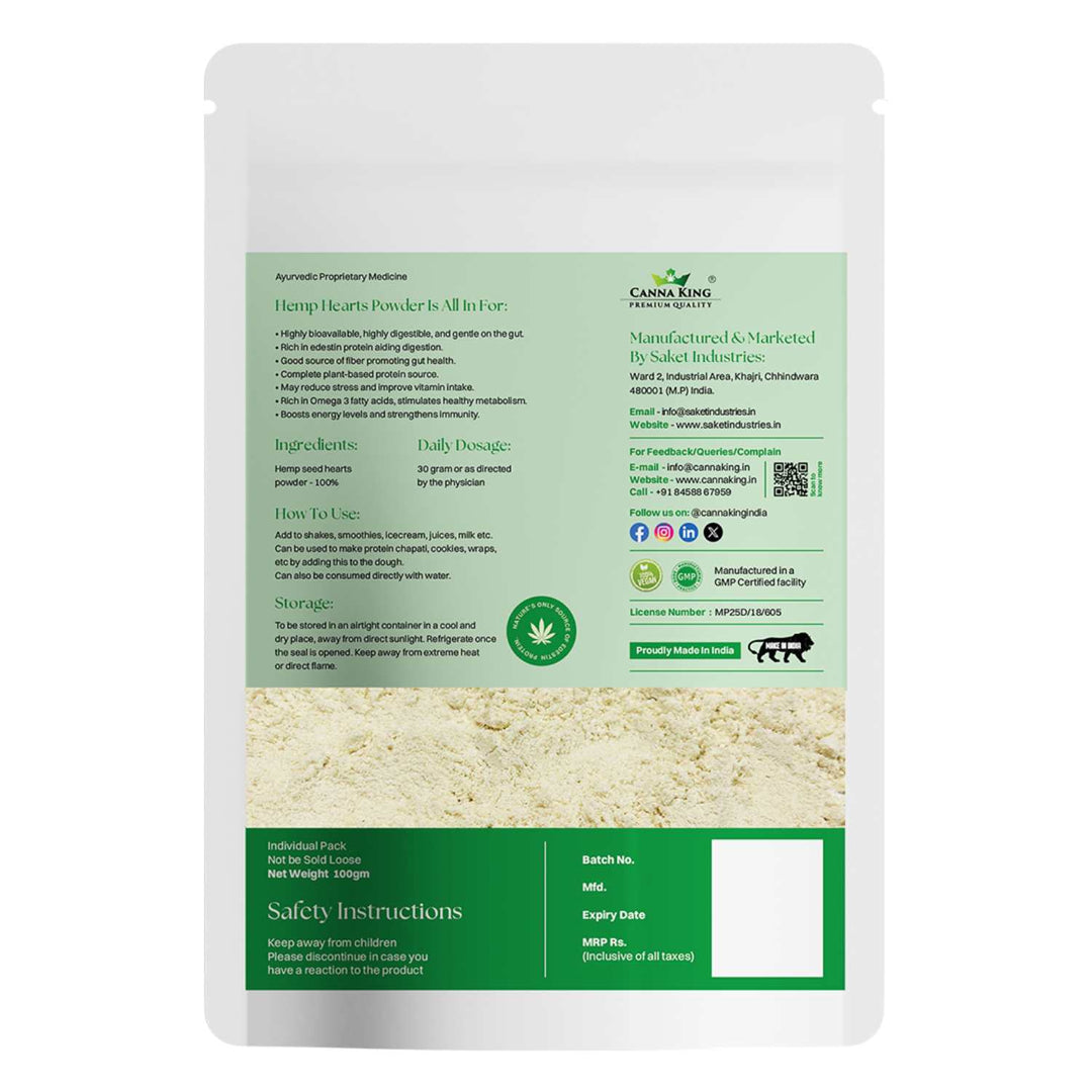 Hemp Heart Protein Powder | Unflavoured | Protein-Rich | Unsweetened | Water Soluble