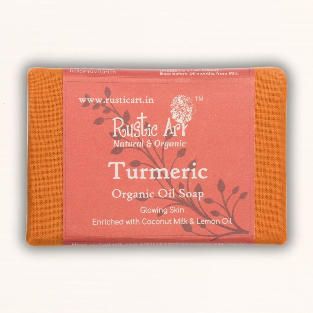 Turmeric Soap | Natural-Organic | Glowing Skin | Coconut Milk and Lemon Oil | 100 GM