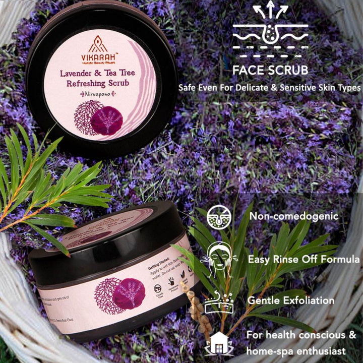 Lavender & Tea Tree Refreshing Scrub | Acne Prone & Oily Skin | Natural | 40 GM