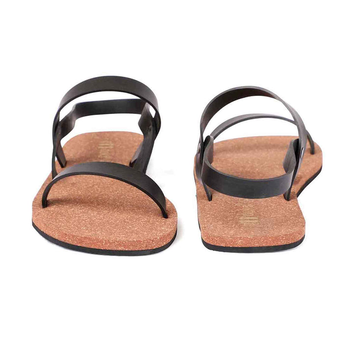 Slingback Cork Waterproof Brown Sandals Brown | Flats for Women | Vegan