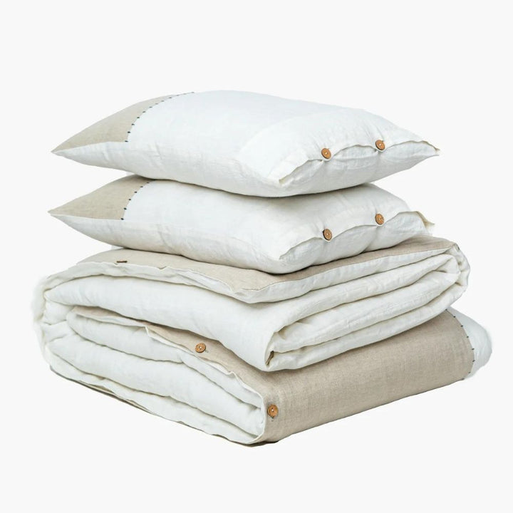 Linen Duvet Cover with Two Colours | Easy Wash | Sustainably Crafted