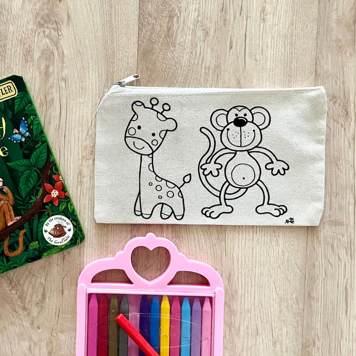 Monkey & Giraffe Pouch Bag | DIY Activity | Birthday Return Gift | Eco-Friendly