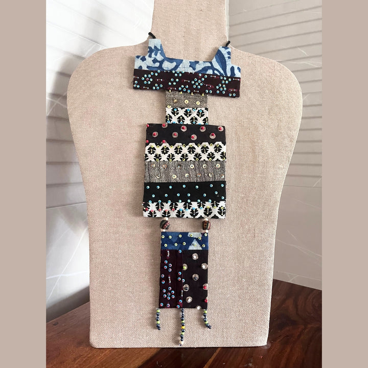 Block Style Necklace For Women | Hand Crafted With Sequin And Beads | Stylish