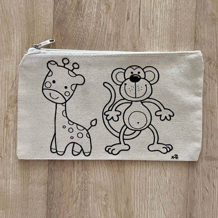 Monkey & Giraffe Pouch Bag | DIY Activity | Birthday Return Gift | Eco-Friendly