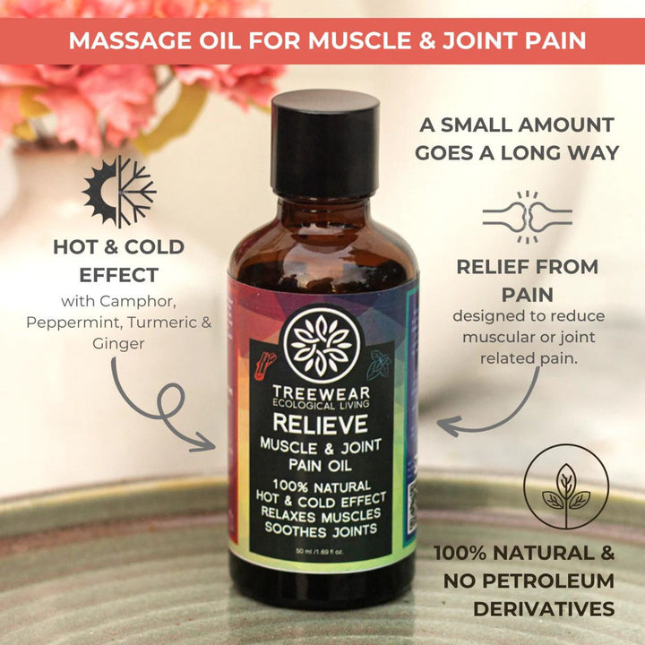 Relieve Muscle And Joint Pain Oil | Natural | Relaxes Muscles | Soothes Joints | 50 ML