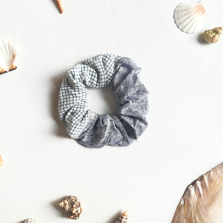 Tangle Free Hair Scrunchies | Soft On Hair | Tangle Free hair | Muted Blue | Set of 2