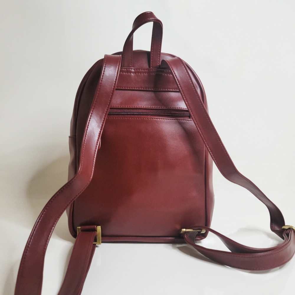 Cactus Leather Cherry Coloured Backpack | Everyday Travel Bag